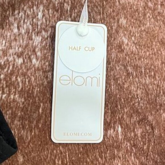 Elomi Brianna Lace Padded Half Cup Underwire Bra Black 40H - Picture 5 of 10